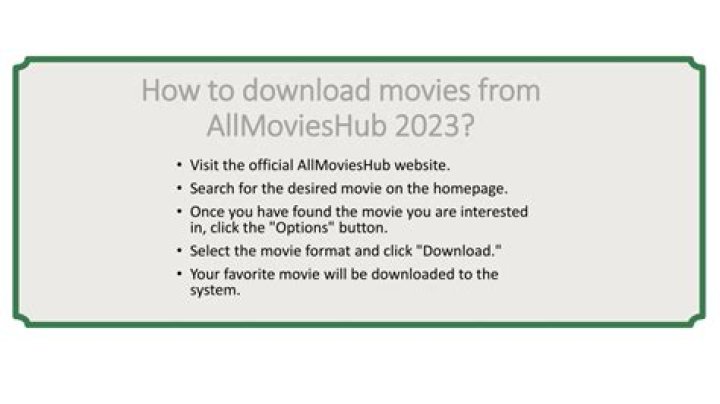 AllMoviesHub 300MB: Your Ultimate Guide to Downloading Movies