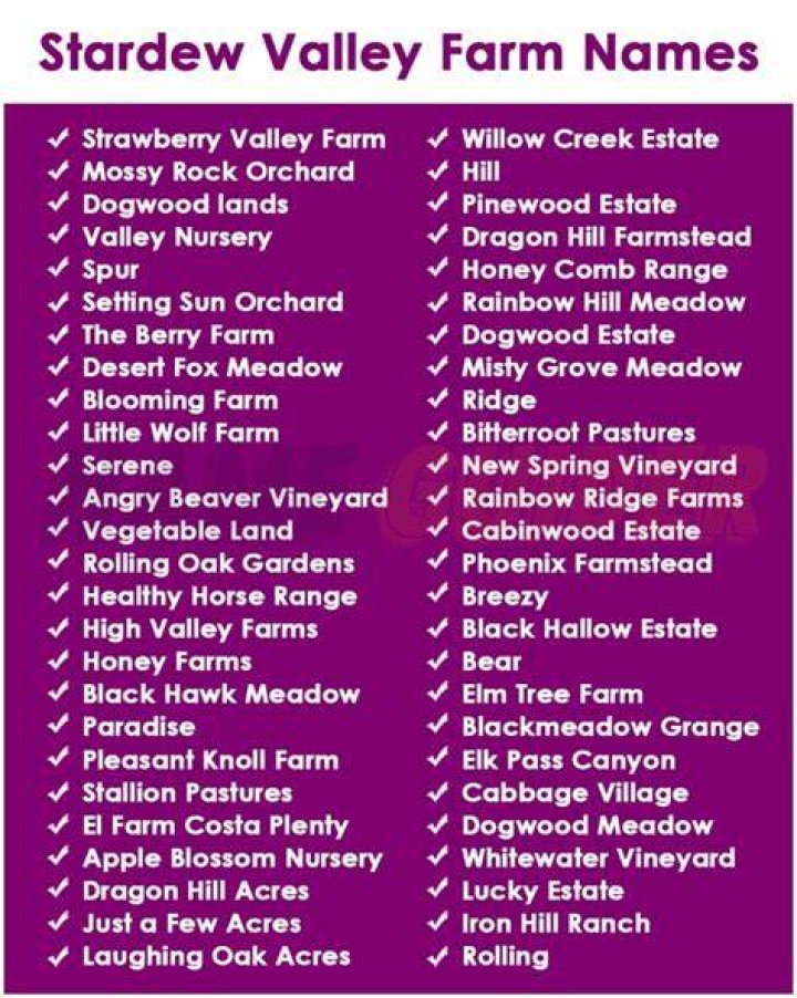 Creative and Unique Stardew Farm Names: Stand Out in Your Farming Adventure