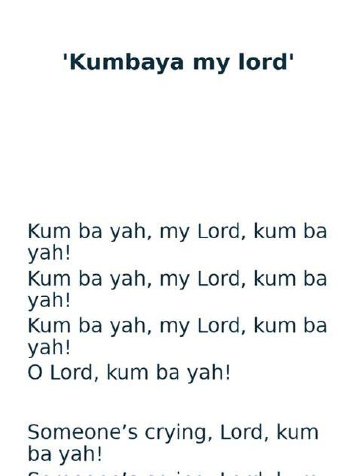 Kumbaya Lord Lyrics: A Deep Dive into the Meaning and History