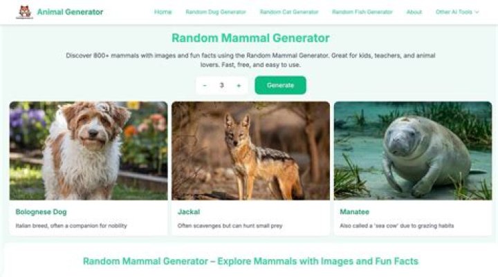 Random Animal Generator: Discovering the Wonders of Wildlife